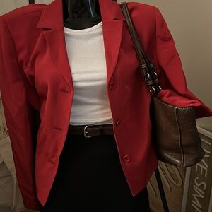 SILK ANN TAYLOR Red Blazer
